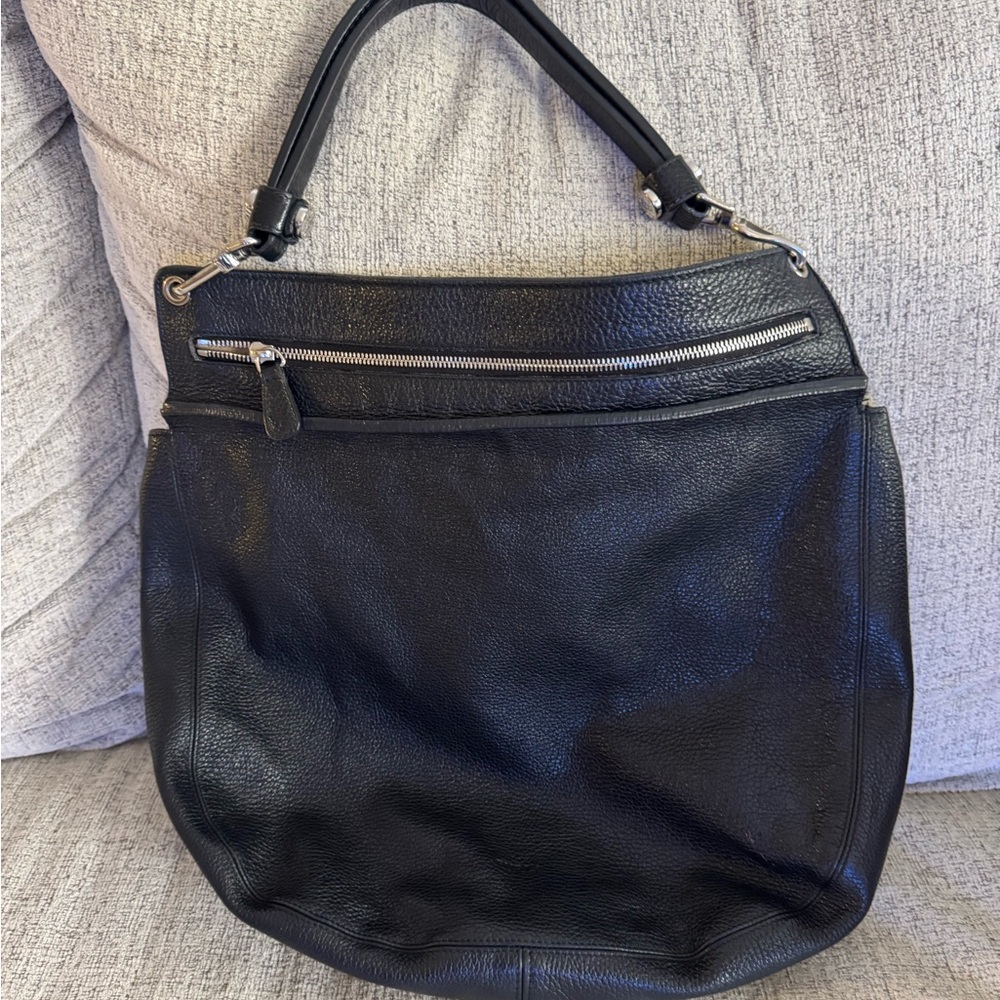 Furla Black Leather Hobo Bag